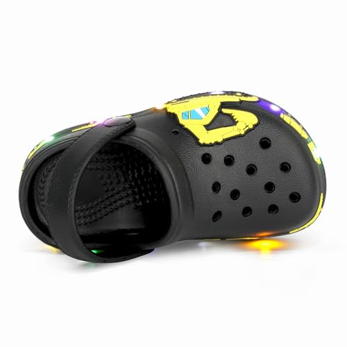 Sabots pour tout-petits avec lumières LED chaussures de jardin légères