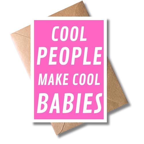 Geburt Glückwunsch Karte mit Umschlag - Glückwunschkarte zur Geburt “Cool People make Cool...