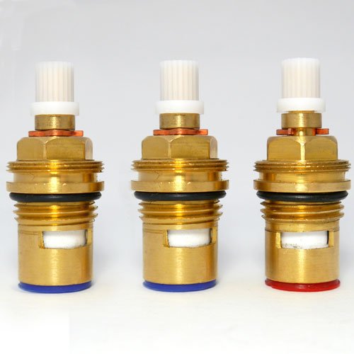 Tête de robinet céramique 1/2 Franke Perrin Rowe - Set de 3 cartouches de rechange quart de tour