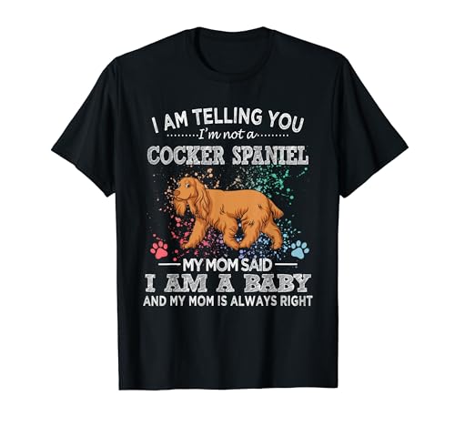 Funny Red Cocker Spaniel Mom Puppy Dog Mama Mothers Day T-Shirt