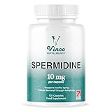 Vinco Spermidine Supplement - 10mg x 120 High Strength Spermidine Capsules - 99% Purity - Supports Healthy Ageing & Longevity - Non GMO & Gluten Free - Made in The UK