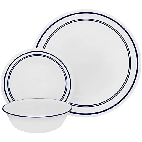 Corelle Classic Café Blue 18-piece Dinner Set Cover
