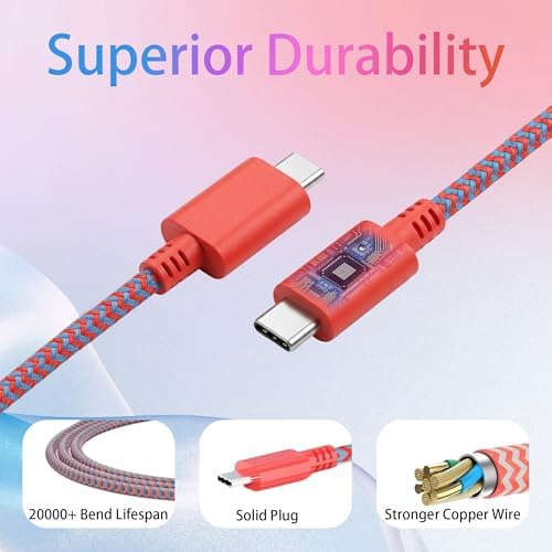 GreBed 39W Compatible with Nintendo Switch Fast Charging, with USB-C Cord, Compatible with Switch OLED, Lite, Steam Deck – Supports TV Mode(Red/Blue) — view 2