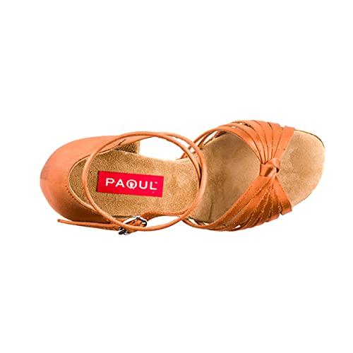 PAOUL - Alemana | Scarpe da Ballo Donna col Tacco 179_70/3 Raso Carne Scuro, Danze Latino Americane e Ballo Sociale