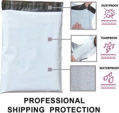 Buste per corriere in plastica, autoadesive, impermeabili, a prova di strappo, per abbigliamento (17,8 x 25,4 cm), confezione da 100