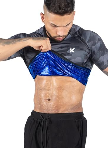 Kewlioo Sauna Shirt for Men - Original Heat Trapping Sweat Vest, Sauna Suit For Men, Compression Sweat Suit for Gym, Workouts