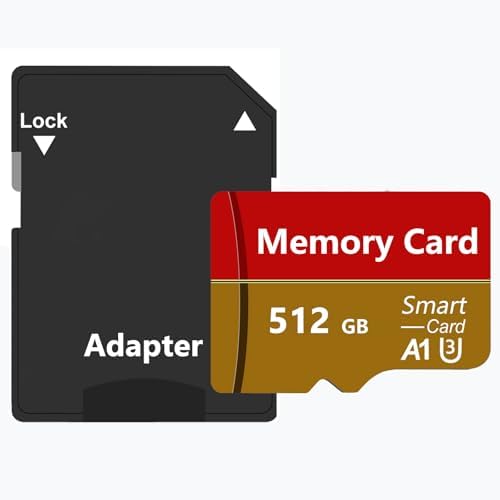 512GB Memory Card with Adapter High Speed TF Card Large Capacity Flash Cards for Smartphones/PC/Computer/Camera/Drone