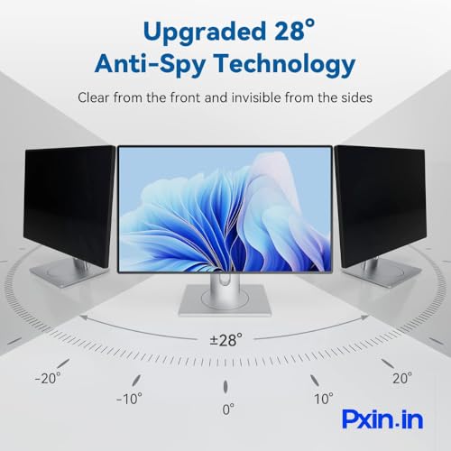 Image of Pxin 29 Inch (21:9) Monitor Privacy Screen | Digital EyeCare Filter | 99% UV (A /B /C) Block | Anti Glare | Side View Blocker | Adv. Monitor Privacy Protector