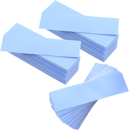 30PCS Thermal Pads Gpu, 0.5mm Silicone CPU Thermal Pad Conductive Heatsink 6.0 W/M Ssd Thermopad, Reusable Heat Resistant Pads for Chip LED Ic Heat Conduction(Blue)