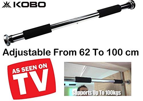Image of KOBO DOOR PULL UP GYM BAR /CHIN UP BAR /HEIGHT BAR ADJUSTABLE 64-100 cm (IMPORTED) 64-100 cm (IMPORTED)