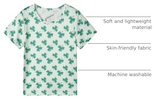 Image of LittleSpring Kids Short Sleeve Tshirt Crewneck Print Summer Tops