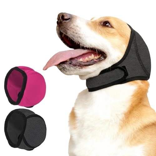 Plipdhy 2 Pièces Cache-Oreilles pour Chien,Réglables Snood Chien,Garder Au Chaud et Protéger Contre Le Froid,Toilettage,Bain et Natation(M)