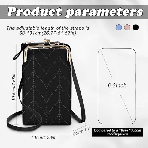 Ladies Phone Purse, Combination Phone Purses with Crossbody Strap with Adjustable and Detachable Shoulder Straps2