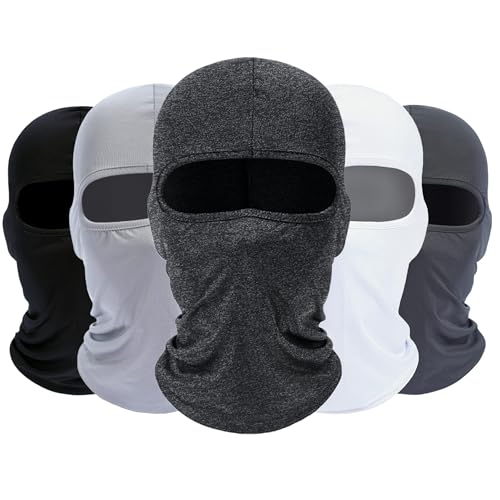 Image of ROXUN Balaclava Ski Mask, 5 Pack Neck Gaiter Motorcycle Summer Cooling | UV Protection Shiesty, Windproof Scarf for Men /Women, Face Mask, Versatile Use