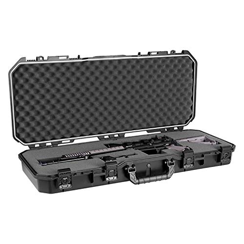 Plano All Weather 36” Tactical Gun Case, Black with Pluck-to-Fit Foam, Watertight & Dust-Proof Shield Protection, Airline Approved