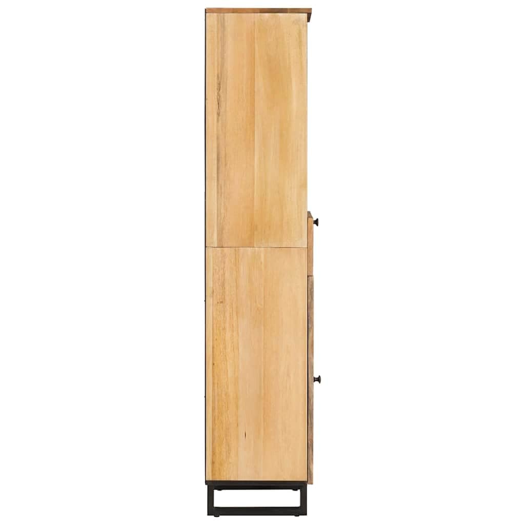 Armario de baño marrón 38 x 33 x 160 cm madera maciza mango