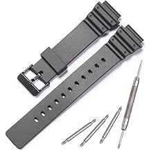 Resin Strap Compatible with Casio MRW-200H Watch Band Mens Womens Replacement Black Rubber Wristwatch Bracelet