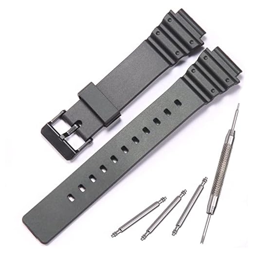MCXGL Pulseira de resina compatível com Casio MRW-200H Pulseira de relógio de pulso masculina feminina de borracha preta de substituição
