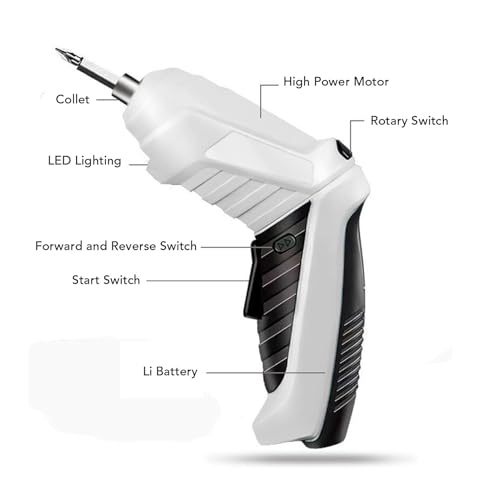 Taladro eléctrico recargable Garosa con maletín y accesorios miniatura 3