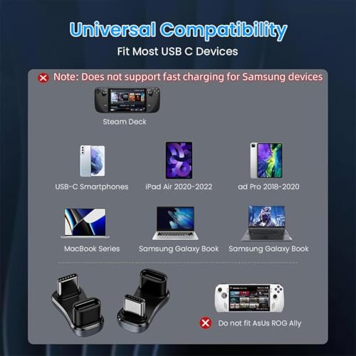 Image of Verilux PD 140W Type C Connector, Type C Male to C Female Adapter Support 4K@60Hz & 20Gbps Data Sync, USB C Connector for iPhone 17 /16 /15, Galaxy S25 /S24, MacBook Pro /Air, Steam Deck