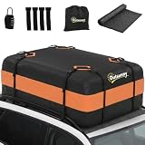 Outsunny Portabagagli da Tetto 425 Litri Impermeabile per Auto Arancione