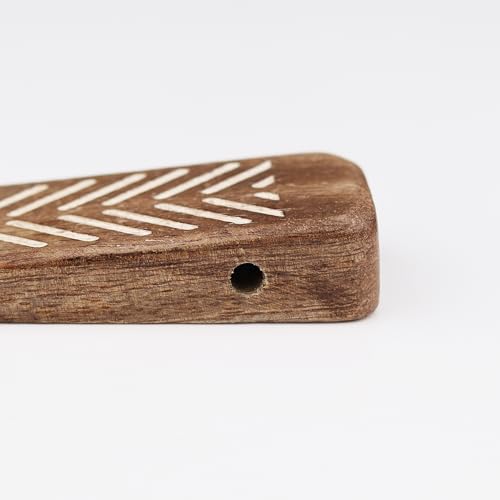 Image of Indian Shelf 3 Pieces Wooden Door Stopper Wedge Heavy Duty Anti Slip Rubber Base Door Stop for Floor Door Holder for Home Office Bedroom Kitchen Tiles Marble Use