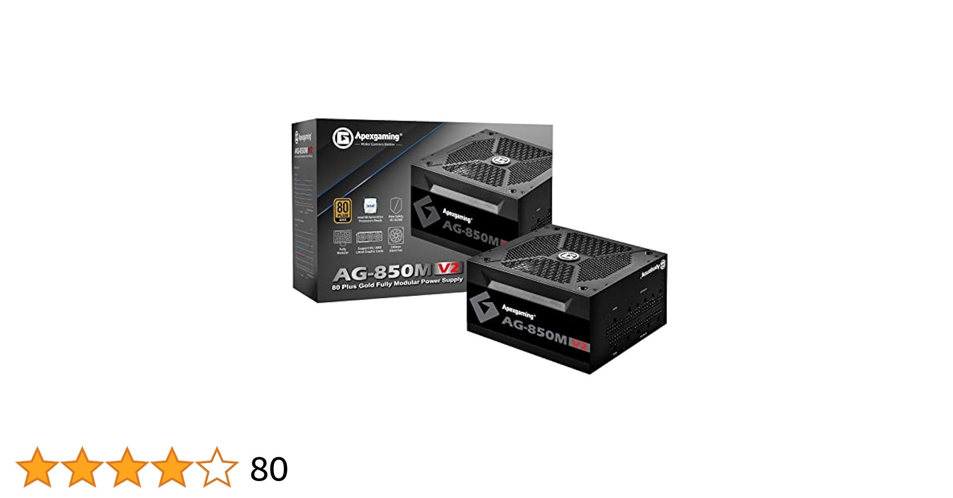 Apexgaming AG Series 850W電源ユニット 楽天市場】Apexgaming AGシリーズ 80 PLUS GOLD認証 850W フル