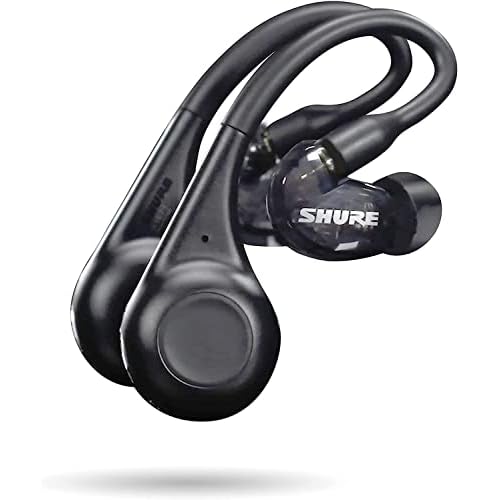 Shure AONIC 215 TW2 True Wireless Sound Isolating Ohrhörer mit Bluetooth 5, Premium Audio mit erweitertem Bass, sicherer Überohr-Sitz, 32 Stunden Akkulaufzeit, Touchsteuerung - (Gen 2) - Schwarz