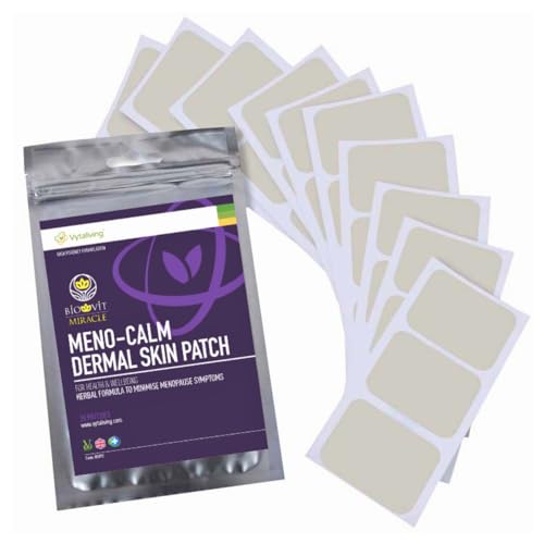 VYTALIVING Biovit Miracle Meno-Calm Dermal Skin Patches for Women (Pack of 30) Relief Patches Women - Relieve Menopausal and Perimenopausal Symptoms. Hot Flushes, Fatigue, Mood.