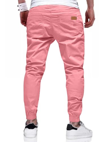 Image of JMIERR Mens Cotton Stretch Joggers Casual Twill Athletic Track Pants