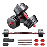 Mancuernas Ajustables 20kg para Gimnasio en Casa - Set de Pesas Regulables con Material Ecológico, Seguro y Antideslizante | Ideal para Principiantes, Entrenamiento en Espacios Pequeños (20KG)