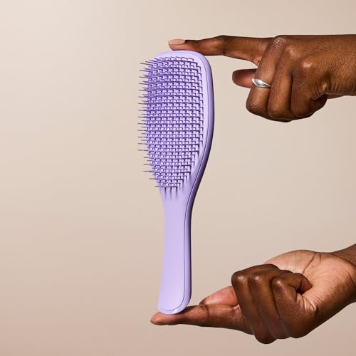 Foto von Tangle Teezer Ultimate Detangler Haarbürste für Lockiges Haar – Für 3C-4C Lockiges & Krauses Haar – Zweistufige Borsten Definieren Locken & Reduzieren Frizz – Lila