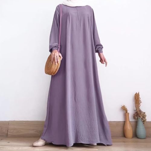 Image of ODIZLI Ramadan Women's Muslim Abaya Prayer Dress Kaftan Dubai Islamic Dress Long Sleeve Stand Collar Zip Up