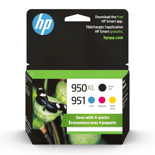 HP Original 951 Cyan, Magenta, Yellow / 950XL Black Ink Cartridge...