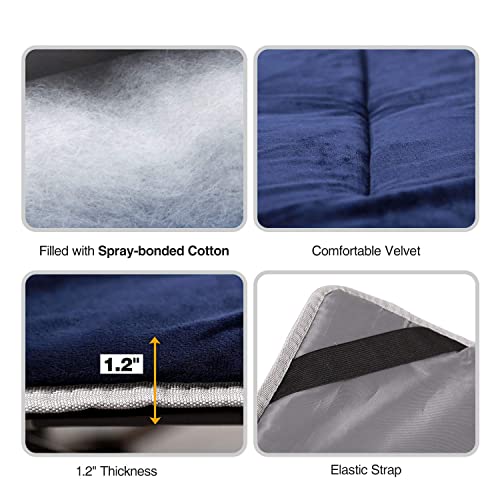 Redcamp Folding Camping Cot With Mattress Pad For Adults, Heavy Duty Sleeping Cot Bed With Carry Bag, Travel Camp Cots Portable For Outdoor Home Office, Blue Set(Cot+Pad) #TOP6