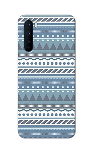 Image of Printed Hard Back Cover Case for OnePlus Nord 5G - 2020 Model | OnePlus Nord 1 Back Cover (Seamless Geometric Tribal Pattern) -1803