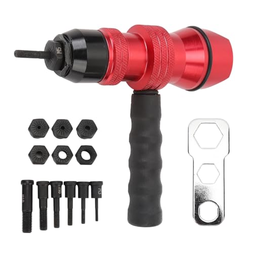 Kit de Herramientas Adaptador de Tuerca de Remachado Inalámbrico Portátil para Bicicleta, Coche, Barco, Autocaravana, Diseño Ligero