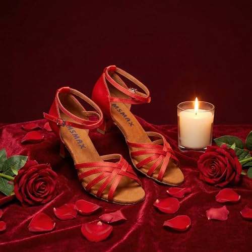 Image of MSMAX Women's Practice Ballroom Dancing Shoes Indoor Performance Latin Dance Shoes for Woman
