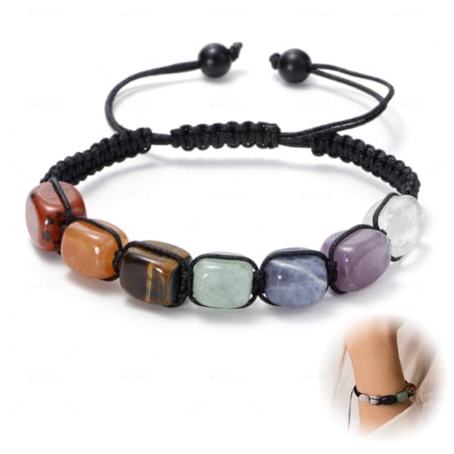 LAKJUOZ Bracciale Chakra Per Donna Uomo,Bracciale Pietre Naturali Bracciale Chakra,