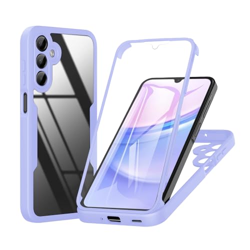 Custodia per Samsung Galaxy A16 Corpo Intero Protezione dello Schermo Integrata Frontale Posteriore 360 Porpora