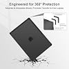 MOSISO Shock-Absorbing Hard Case Compatible with MacBook Air 15 inch M5 2026 M4 M3 M2 2025-2023 A3448 A3241 A3114 A2941,Anti-Cracking Heavy Duty Hard Shell with TPU Bumper&Keyboard Cover, Black