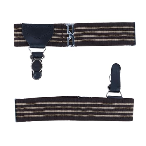 Trafalgar Mens Sutton Single Grip Sock Garters (Set of 2) Brown