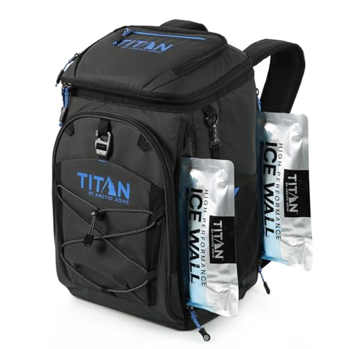 Titan by Arctic Zone Collapsible Backpack Cooler with Ice Walls 30 Can