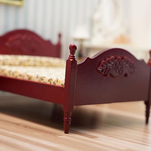 Cutemini DJ0076 Miniature Furniture Dollhouse Wooden Fabric Bed thumb #4