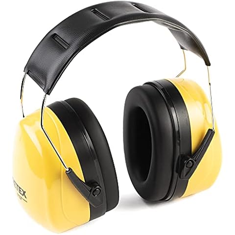 PRETEX Professional Ear Defenders with SNR 31 dB - Lightweight Ear Protection for Adults and Children - Adjustable Noise Cancelling Headphones for Kids - Yellow Cover
