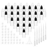 Multifuncional Gotero Líquido para Ojos: Nuestras botellas cuentagotas exprimibles tienen una capacidad de 10 ml.Una botella vacía polivalente apta para artesanía,industria,embotelladoras y cosmética.Puede almacenar gotas para los ojos,gotas para los oídos,aceites esenciales y varios líquidos,con un buen rendimiento de sellado,sin necesidad de preocuparse por las fugas.