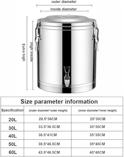 Dispenser termico per bevande, in acciaio inox, per caffè, tè e acqua