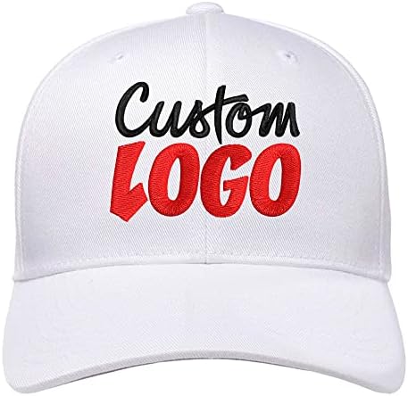 Embroidered Custom Logo Baseball Cap Design Your Own Dad Hat Personalized Adjustable Men Women White