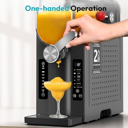 Slush-Maschine: All-in-One-Slush-Maker für Zuhause, kein EIS nötig, Echtzeit-Temperaturanzeige, automatische Reinigung, 6 Voreinstellungen | Frozen Margaritas, Cocktails – Bild 8