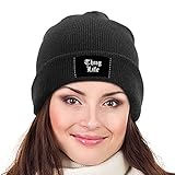 WEEDKEYCAT Thug Life Beanie Hat Warm Knit Skull Cap For Men Women Black-style1